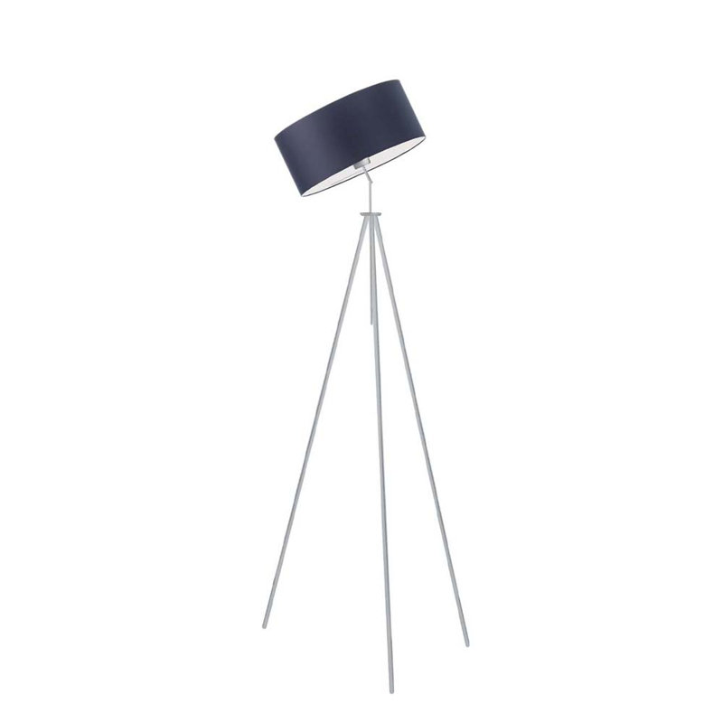Ariellah 145cm Tripod Floor Lamp, Navy Blue, Silver