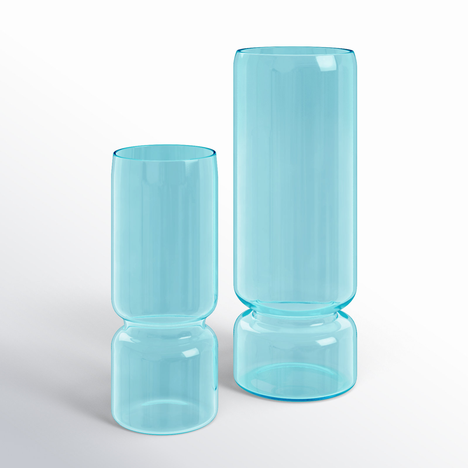 Nerissa Glass Table Vase, Blue