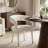 5 Piece Dining Set With 46" Round Pedestal Table & Upholstered Arm Chairs For 4-1731206333