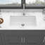 Évier de cuisine en quartz - Évier de cuisine encastré en granite blanc 30 po x 19 po x 9,65 po-121405074