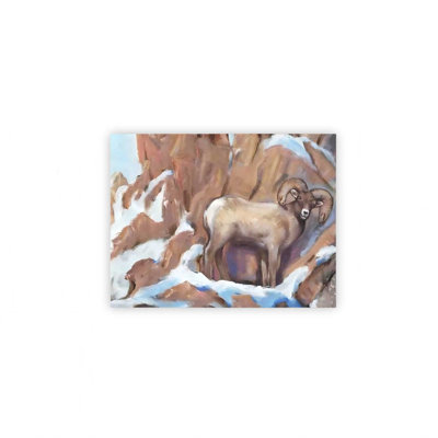 Bighorn Sheep Unframed Canvas Wall Art  24" X 18"
