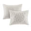 Housse de couette 100% coton gris - très grand / très grand chenille 3 gris