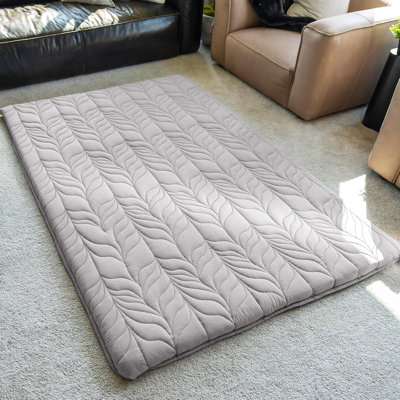 Japanese Floor Mattress Futon Mattress, Thicken Roll Up Tatami Mat W/ 100% Cotton Washable Cover, Portable & Foldable Floor Bed Mattress For Sleeping, by Ebern Designs