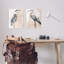 «Beautiful Heron Birds debout aquarelle», ensemble de 2 giclées encadrées par Stellar Design Studio-104440173-104440166