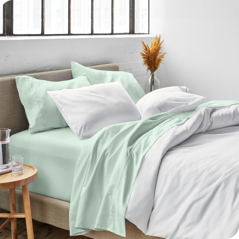 Ensemble de draps pour grand lit - Draps de luxe en microfibre ultra douce 1800 - Double brossé - Poches profondes - Facile à installer - Ensemble de 4 pièces - Draps et taies d'oreiller