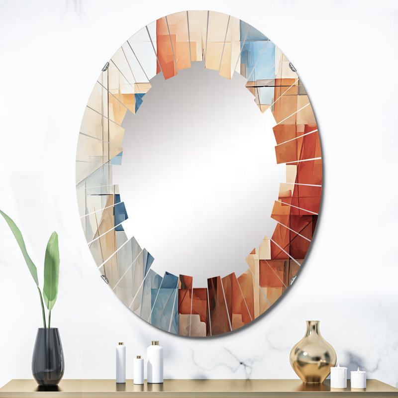 Hedding - Miroir mural moderne ovale, 36 po x 24 po