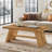 47.24" Solid Wood Rectangle Coffee Table