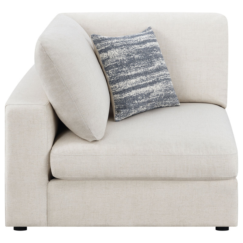 Gris anthracite rembourré Gihan, Lin beige