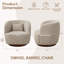 Fauteuil pivotant rembourré de 33 po de largeur-1495394886