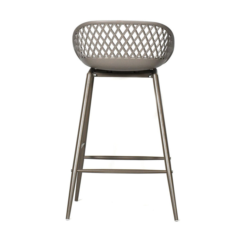 Newark Patio Bar Stool, 25.5", Taupe