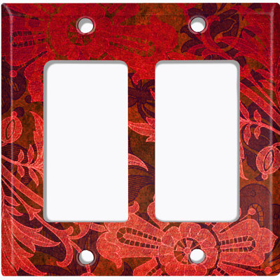Patterned 2 - Gang Toggle Light Switch Standard Wall Plate