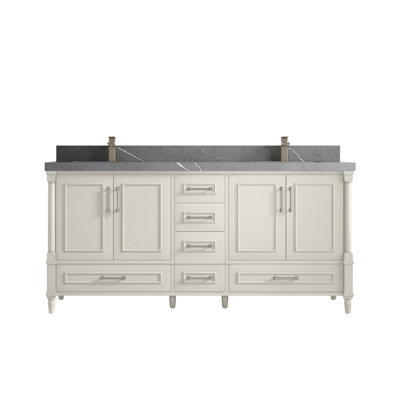 Meuble-lavabo double 72 po avec comptoir Aberdeen