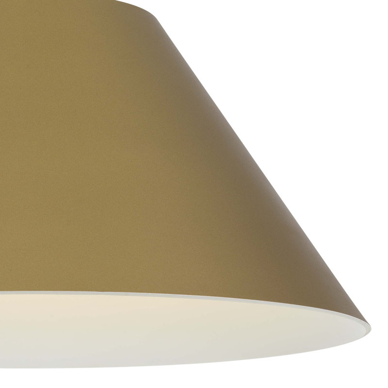 Luminaire suspendu Jaz à DEL pour utilisation intérieure / extérieure, abat-jour conique, sélectionnable par 5 téléviseurs, intensité variable