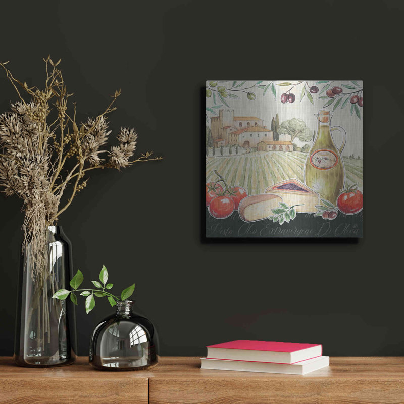 «Tuscan Flavour III» par Daphne Brissonet, art mural en métal, H 12 po x l 12 po