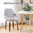 Swivel Dining Chairs, Linen Fabric Upholstered Armchairs With 360Â° Rotation, Mid-Century Modern Chair With Solid Wood Legs For Kitchen, Dining Room, Living Room, Gray-1837610533