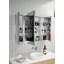 Recessed Frameless 3 Doors Medicine Cabinet with Adjustable Shelves