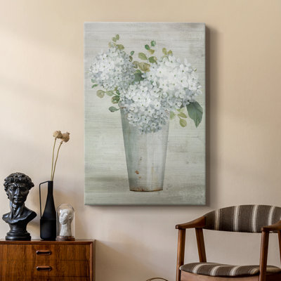 Simply Hydrangeas II -Custom Wrapped Gallery Cavas