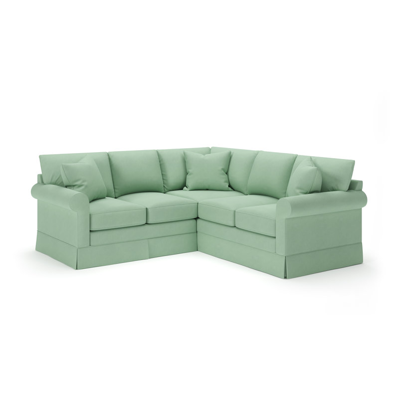 Friedman Upholstered L-Shaped Sectional Symmetrical, Bayou Spray Canvas