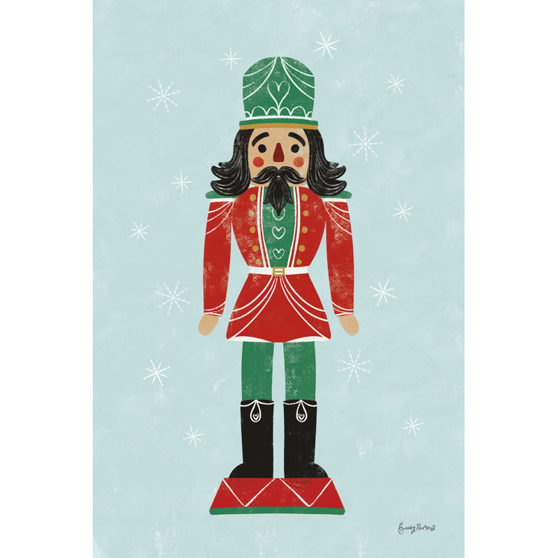 «Franjo Holiday Cheer Nutcrackers I» par Becky Thorns - impression sur toile tendue, H 12 po x l 8 po