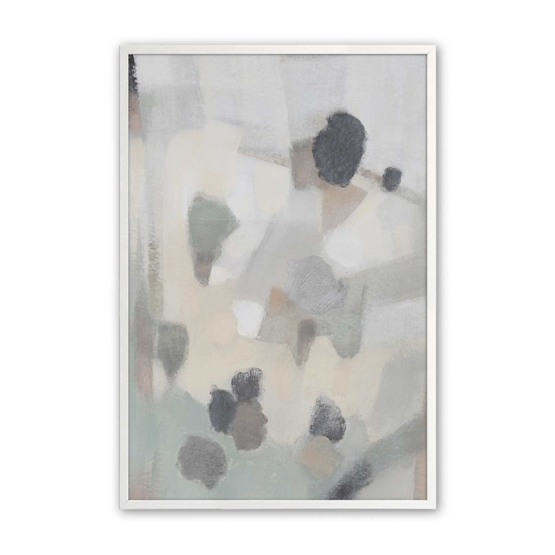 Impression subtile contrastes II, H 15 po x l 12 po, Blanc opaque