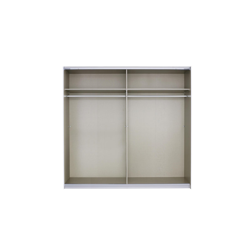 Gandra 2 Sliding Door Wardrobe 226 cm Alpinwhite/Oak Sonoma Mirror INCL. Delivery and Assembly