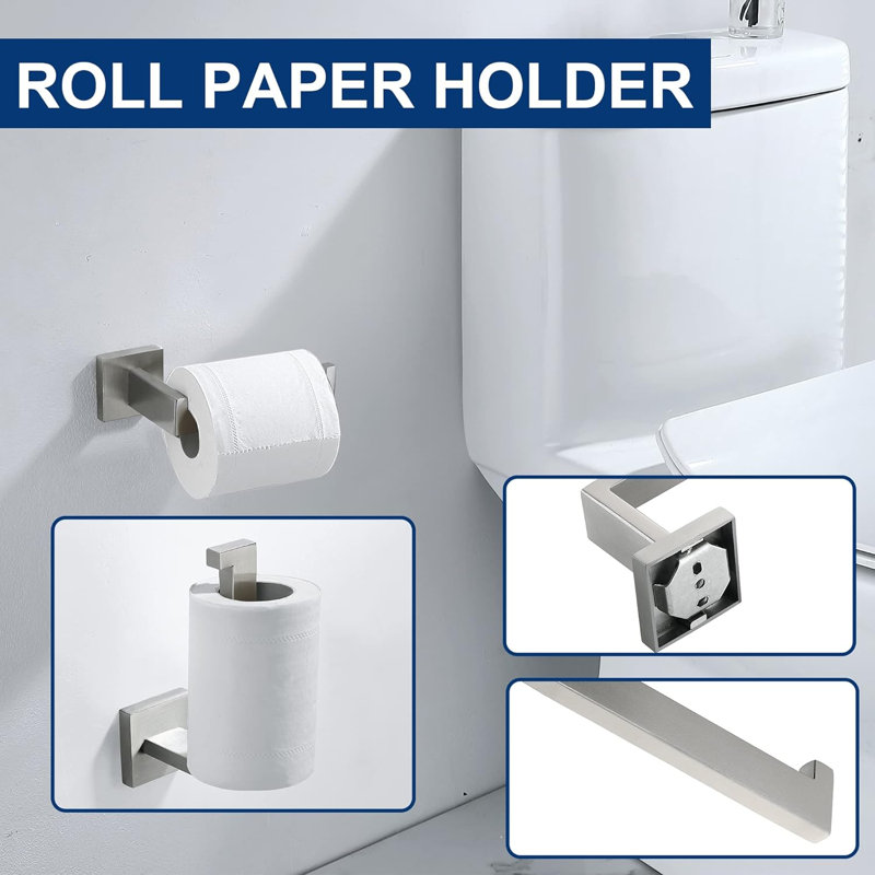 5 - Piece Bathroom Hardware Set, Brushed Nickel