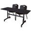Table gigogne d'appoint Nevjana, 2 chaises empilables-32962089-32962093-32962097