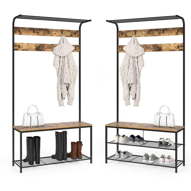 Doretta Hall Tree 100cm Wide with Bench and Shoe Storage