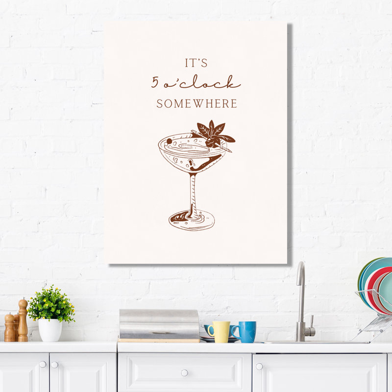 «It's 5 O'Hor Some Some - Cocktail», reproduction d'art mural, Toile tendue, H 20 po x l 12 po x P 1 po
