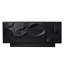 Buffet noir en bois massif à plusieurs couches avec motif en relief, armoire de rangement pour hall d'entrée de luxe rétro-654751850