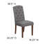Chaise parsons Prompton avec pieds en acajou-692434462