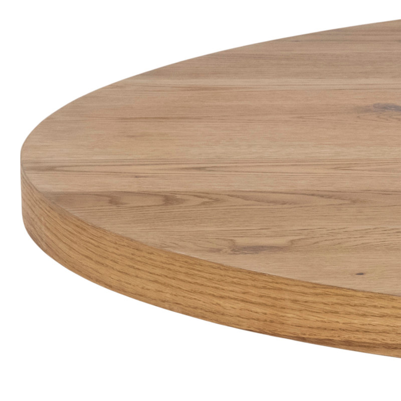 Jad Round Dining Table with Steel Base