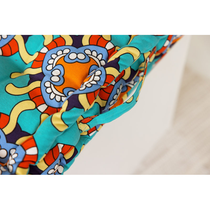 Sun with Flowers Garden Seat Cushion