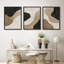 Ensemble de 3 reproductions d'art moderne encadrées aux tons abstraits de terre moderne-123940973-123940968
