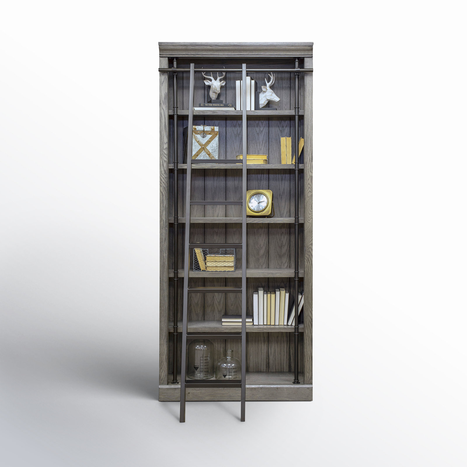 Lorna 40" Bookcase, Gray