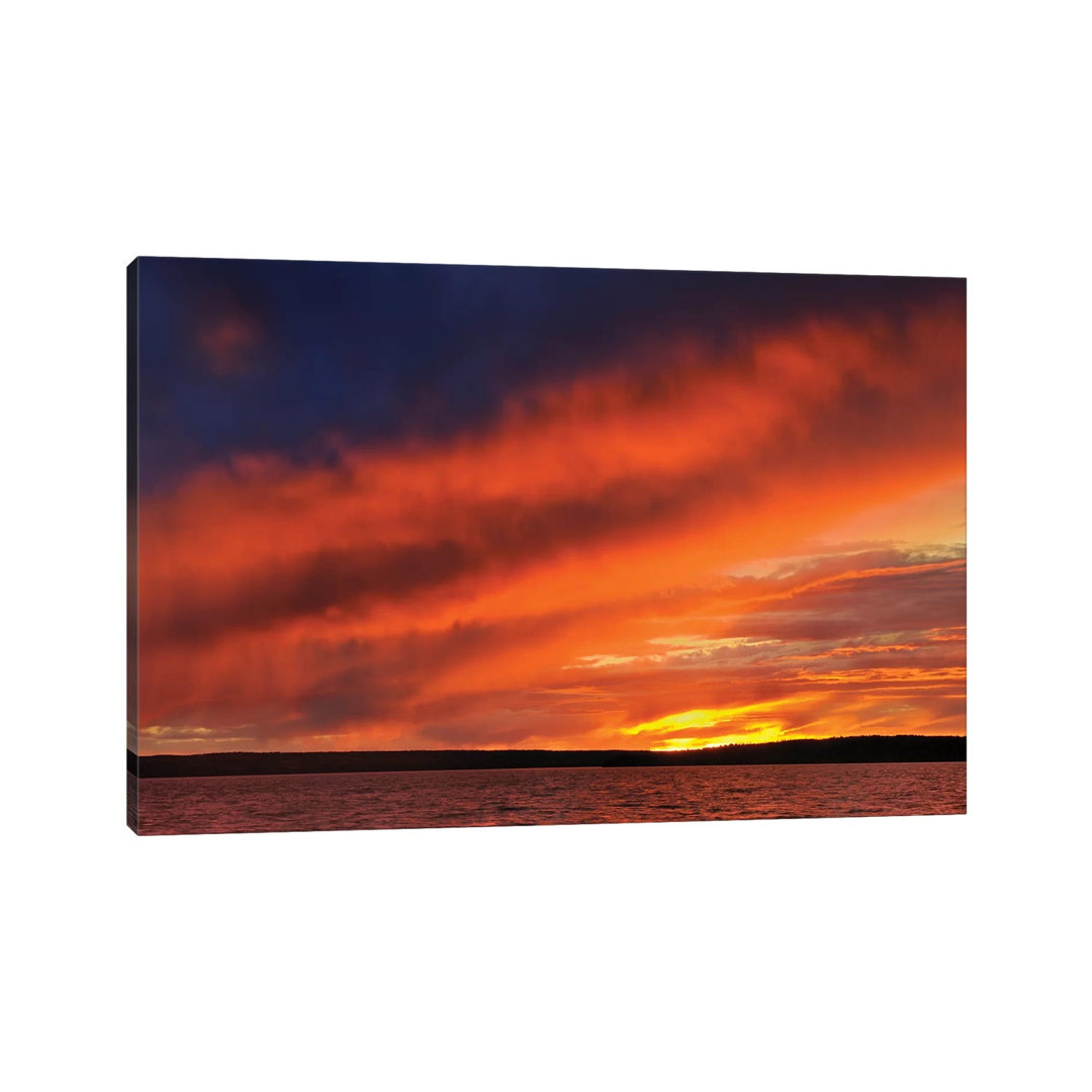 Canada, Saskatchewan, Prince Albert National Park. Storm On Waskesiu Lake At Sunset. by Jaynes Gallery - Wrapped Canvas Gallery-Wrapped Canvas Giclée
