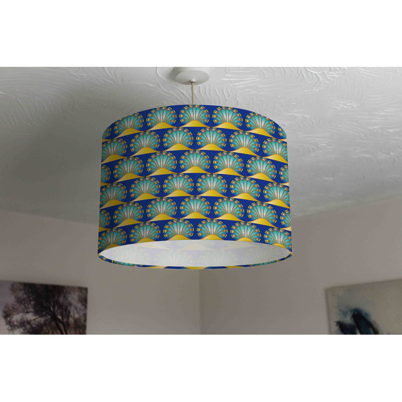 Egyptian 25cm H Cotton Drum Pendant Shade ( Uno )