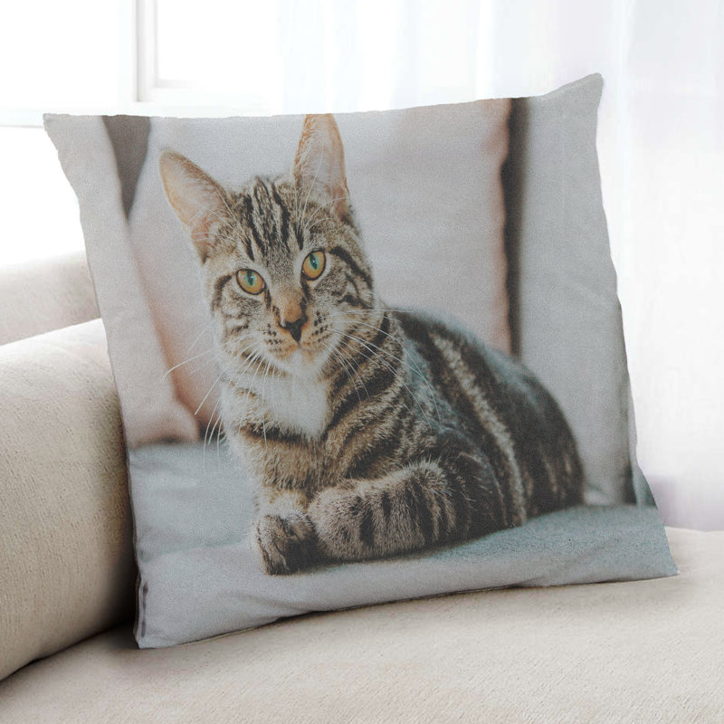 Coussin 28 chats, Microsuède