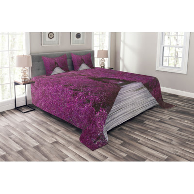 Floral Bedspread with Pillow Shams Included