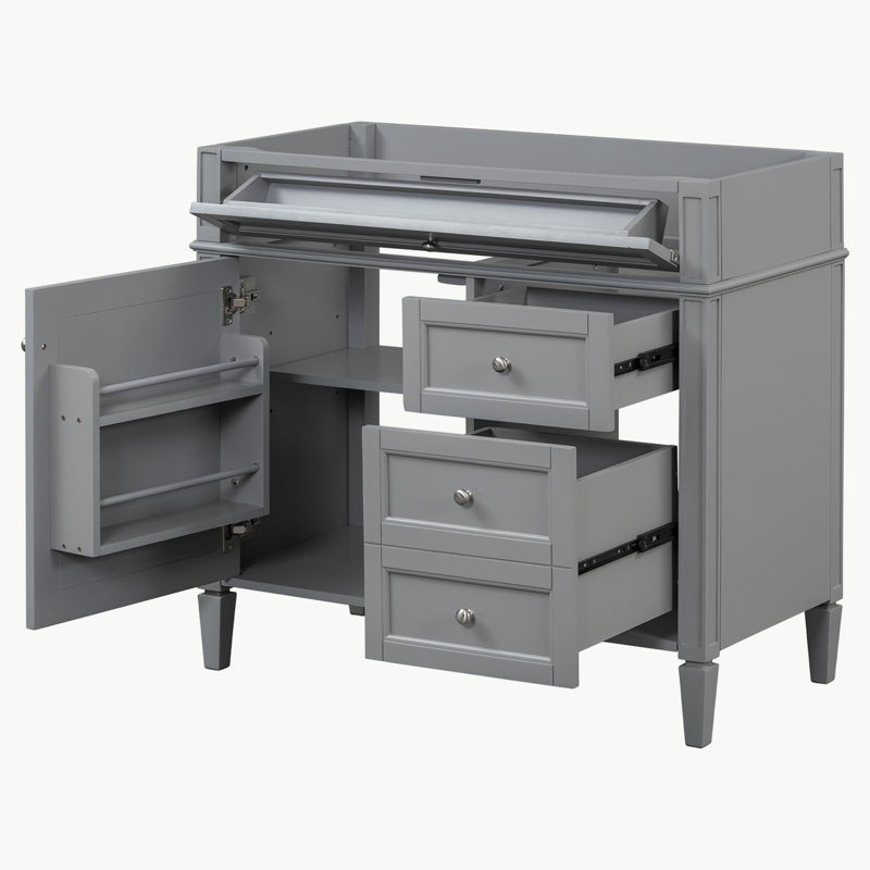 Meuble-lavabo 36 po sans lavabo supérieur, Gris