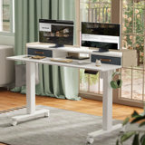 Tarzan Height Adjustable Standing Desk with Drawers and Hooks