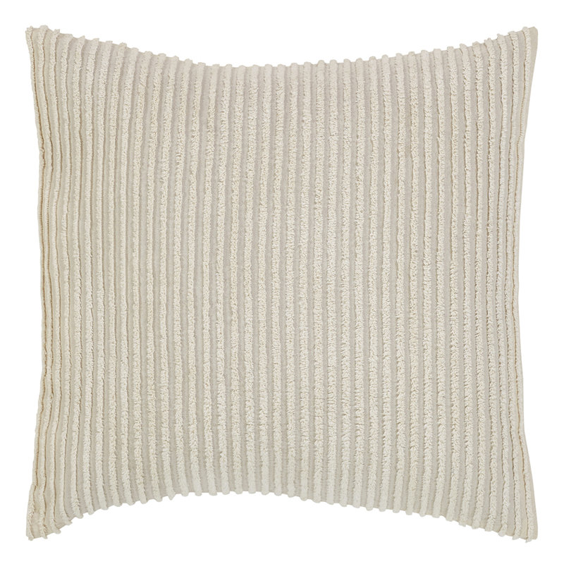 Ivory Cotton Chenille Tufted Euro Sham