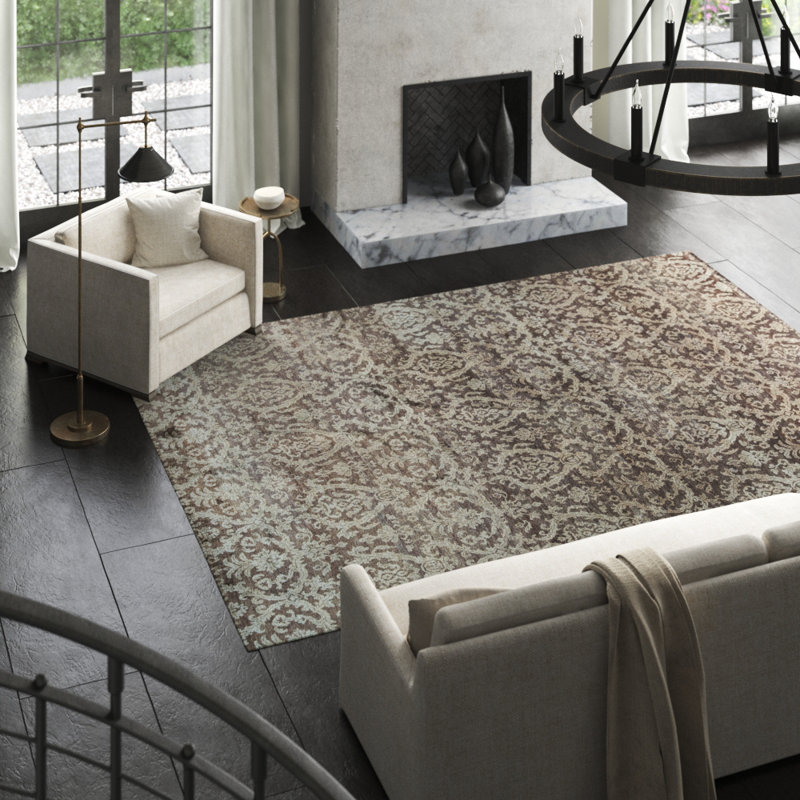 Damask Area Rug