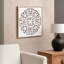 Médaillon mural floral blanc vieilli sculpté carré Corky de 24 pouces