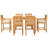 Rectangular 6 - Person 55" Long Teak Bar Height Dining Set with Cushions