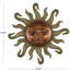 Cole et soleil en métal gris avec visage souriant et rayons incurvés - Art textuel-397847406-397678993