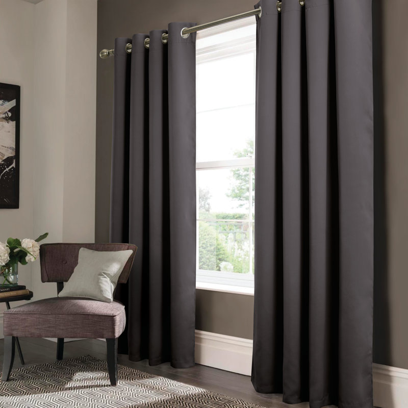Panneau à œillets obscurcissant Corpuz, Gris anthracite, L 54 po x L 90 po