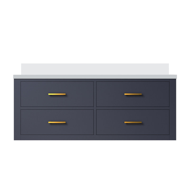 Blue Single Bath Vanity 48 In. W X 22 In. D, With Cultured Marble Top, Blue