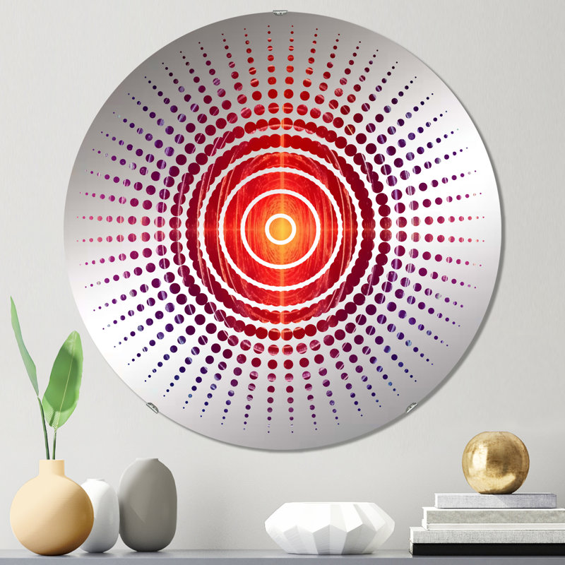 Waveform Spectrum Abstract Resonances VI - Miroir mural Sun Circles, 23,6 po x 23,6 po