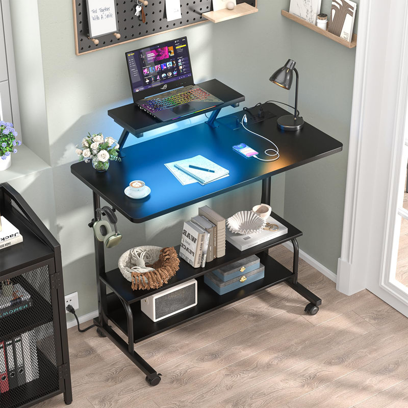 Bureau manuel 32 po, Noir, noir, noir, noir